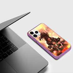 Чехол iPhone 11 Pro матовый Хяккимару Такебо Дороро Z, цвет: 3D-фиолетовый — фото 2