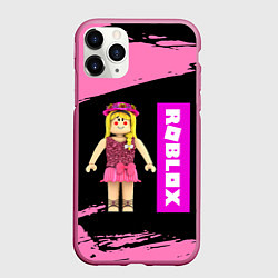 Чехол iPhone 11 Pro матовый BARBIE ROBLOX РОБЛОКС Z, цвет: 3D-малиновый