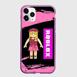 Чехол iPhone 11 Pro матовый BARBIE ROBLOX РОБЛОКС Z, цвет: 3D-фиолетовый