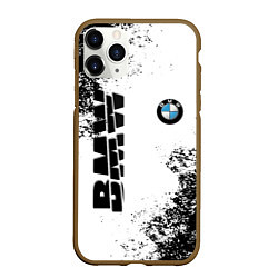 Чехол iPhone 11 Pro матовый BMW БМВ РАЗРЕЗАННОЕ ЛОГО, цвет: 3D-коричневый