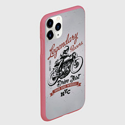 Чехол iPhone 11 Pro матовый Легендарный гонщик, цвет: 3D-малиновый — фото 2