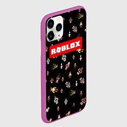 Чехол iPhone 11 Pro матовый ROBLOX PATTERN РОБЛОКС Z, цвет: 3D-фиолетовый — фото 2