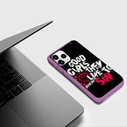 Чехол iPhone 11 Pro матовый Blink 182, Good Girl, цвет: 3D-фиолетовый — фото 2