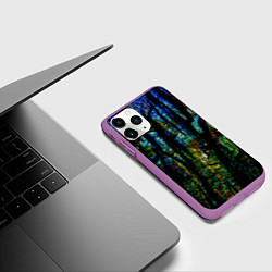 Чехол iPhone 11 Pro матовый Разноцветная гора, цвет: 3D-фиолетовый — фото 2