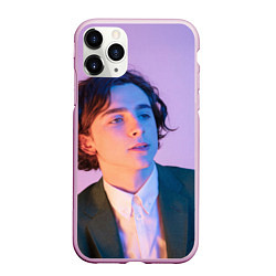 Чехол iPhone 11 Pro матовый Timothee Chalamet, цвет: 3D-розовый