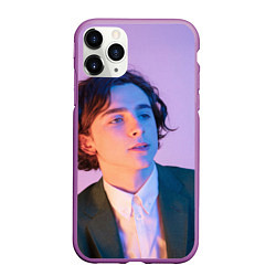 Чехол iPhone 11 Pro матовый Timothee Chalamet, цвет: 3D-фиолетовый