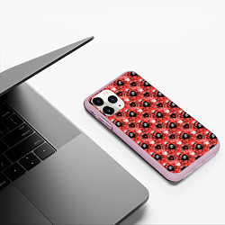 Чехол iPhone 11 Pro матовый Пауки, цвет: 3D-розовый — фото 2