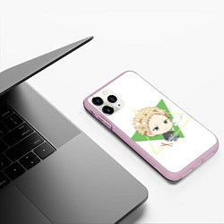 Чехол iPhone 11 Pro матовый Кадзи Акихико с треугольниками, цвет: 3D-розовый — фото 2