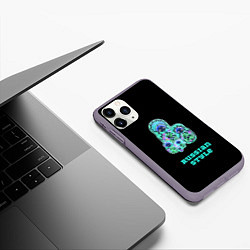 Чехол iPhone 11 Pro матовый Русский стиль матрешка, цвет: 3D-серый — фото 2