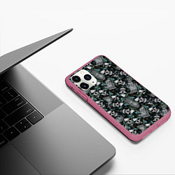 Чехол iPhone 11 Pro матовый Смерть, цвет: 3D-малиновый — фото 2