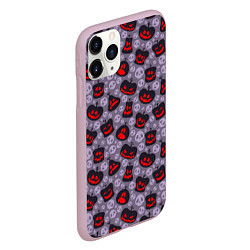 Чехол iPhone 11 Pro матовый Хэллоуин, цвет: 3D-розовый — фото 2