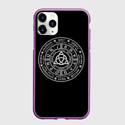 Чехол iPhone 11 Pro матовый КЕЛЬТСКИЙ УЗЕЛ РУНЫ RUNES Z, цвет: 3D-фиолетовый