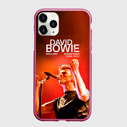 Чехол iPhone 11 Pro матовый Brilliant Live Adventures - David Bowie, цвет: 3D-малиновый