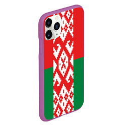 Чехол iPhone 11 Pro матовый Белоруссия, цвет: 3D-фиолетовый — фото 2