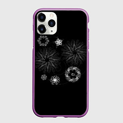 Чехол iPhone 11 Pro матовый Такие цветы, цвет: 3D-фиолетовый
