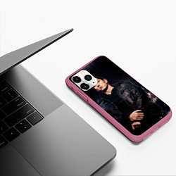 Чехол iPhone 11 Pro матовый Eminem Black, цвет: 3D-малиновый — фото 2