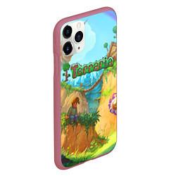 Чехол iPhone 11 Pro матовый Terraria Террария Z, цвет: 3D-малиновый — фото 2