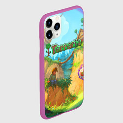 Чехол iPhone 11 Pro матовый Terraria Террария Z, цвет: 3D-фиолетовый — фото 2