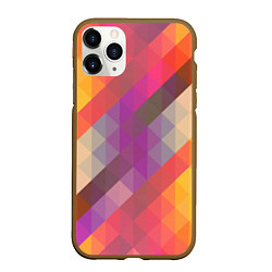 Чехол iPhone 11 Pro матовый Vivid gradient, цвет: 3D-коричневый