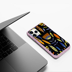 Чехол iPhone 11 Pro матовый Цветы фараона, цвет: 3D-розовый — фото 2