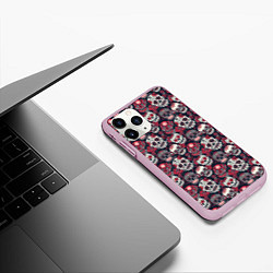 Чехол iPhone 11 Pro матовый Halloween, цвет: 3D-розовый — фото 2