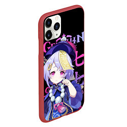 Чехол iPhone 11 Pro матовый Ци Ци, Genshin Impact, цвет: 3D-красный — фото 2