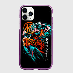 Чехол iPhone 11 Pro матовый Сон Гоку, Dragon Ball, цвет: 3D-фиолетовый