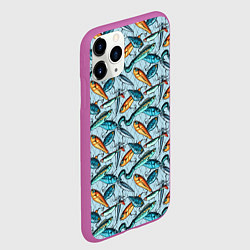 Чехол iPhone 11 Pro матовый Воблеры, цвет: 3D-фиолетовый — фото 2