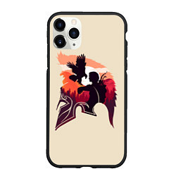 Чехол iPhone 11 Pro матовый Кассандра с ястребом