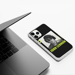Чехол iPhone 11 Pro матовый Стильный Ленон, цвет: 3D-белый — фото 2