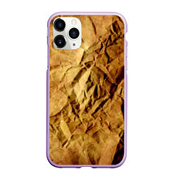 Чехол iPhone 11 Pro матовый Старая мятая бумага, цвет: 3D-сиреневый