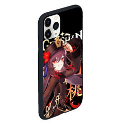Чехол iPhone 11 Pro матовый Ху Тао Genshin Impact, цвет: 3D-черный — фото 2
