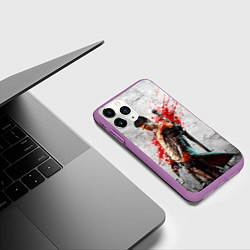 Чехол iPhone 11 Pro матовый White Dante, цвет: 3D-фиолетовый — фото 2