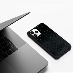 Чехол iPhone 11 Pro матовый Ночной дождь, цвет: 3D-черный — фото 2