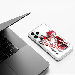 Чехол iPhone 11 Pro матовый Вырывающийся Сукуна, Магическая битва, цвет: 3D-белый — фото 2