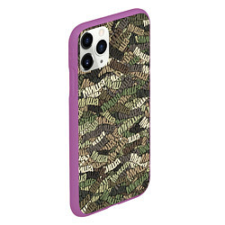 Чехол iPhone 11 Pro матовый Именной камуфляж Миша, цвет: 3D-фиолетовый — фото 2