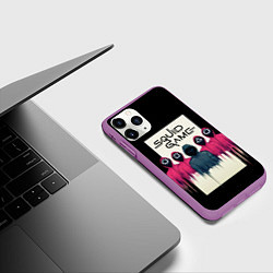 Чехол iPhone 11 Pro матовый Squid Game: Отряд стражей, цвет: 3D-фиолетовый — фото 2
