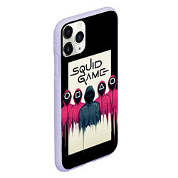 Чехол iPhone 11 Pro матовый Squid Game: Отряд стражей, цвет: 3D-светло-сиреневый — фото 2