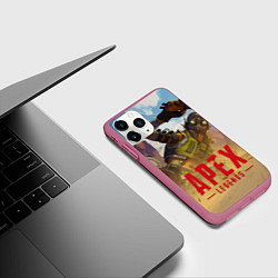 Чехол iPhone 11 Pro матовый Октейн в деле, цвет: 3D-малиновый — фото 2