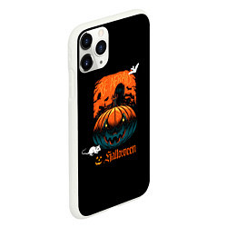 Чехол iPhone 11 Pro матовый Кладбище Halloween, цвет: 3D-белый — фото 2