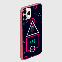 Чехол iPhone 11 Pro матовый Игра в кальмара: Финал 456, цвет: 3D-малиновый — фото 2