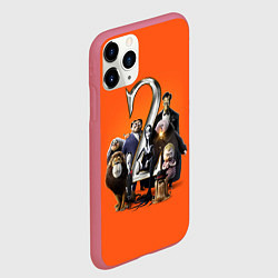 Чехол iPhone 11 Pro матовый Семейка Аддамс 2, цвет: 3D-малиновый — фото 2