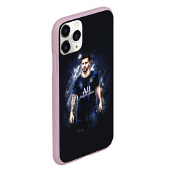 Чехол iPhone 11 Pro матовый Lionel Messi Paris Saint-Germain, цвет: 3D-розовый — фото 2