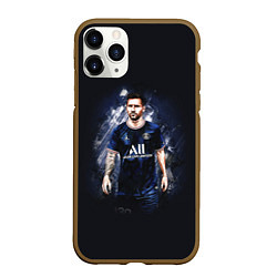 Чехол iPhone 11 Pro матовый Lionel Messi Paris Saint-Germain, цвет: 3D-коричневый