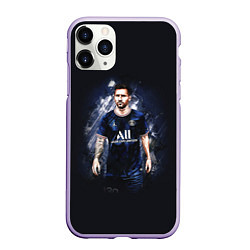 Чехол iPhone 11 Pro матовый Lionel Messi Paris Saint-Germain, цвет: 3D-светло-сиреневый