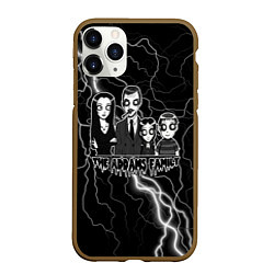 Чехол iPhone 11 Pro матовый Addams family Семейка Аддамс, цвет: 3D-коричневый