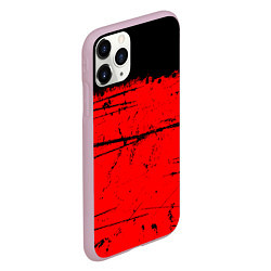 Чехол iPhone 11 Pro матовый КРАСНЫЙ ГРАНЖ RED GRUNGE, цвет: 3D-розовый — фото 2