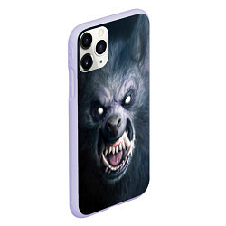 Чехол iPhone 11 Pro матовый ВОЛК-ОБОРОТЕНЬ, цвет: 3D-светло-сиреневый — фото 2