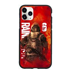 Чехол iPhone 11 Pro матовый RAINBOW SIX SIEGE РАДУГА 6 ОСАДА ДЫМ R6S SMOKE