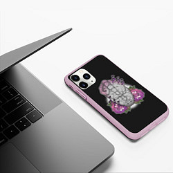 Чехол iPhone 11 Pro матовый Jo Jo Stone Mask, цвет: 3D-розовый — фото 2